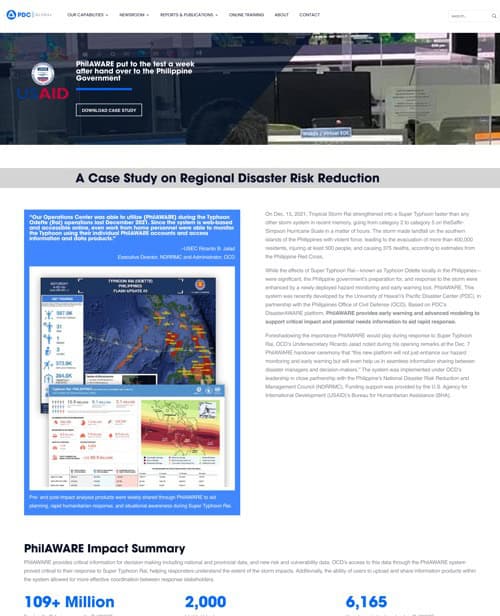 Case Study: Super Typhoon Rai made landfall shortly after successful launch of a new national early warning system in the Philippines